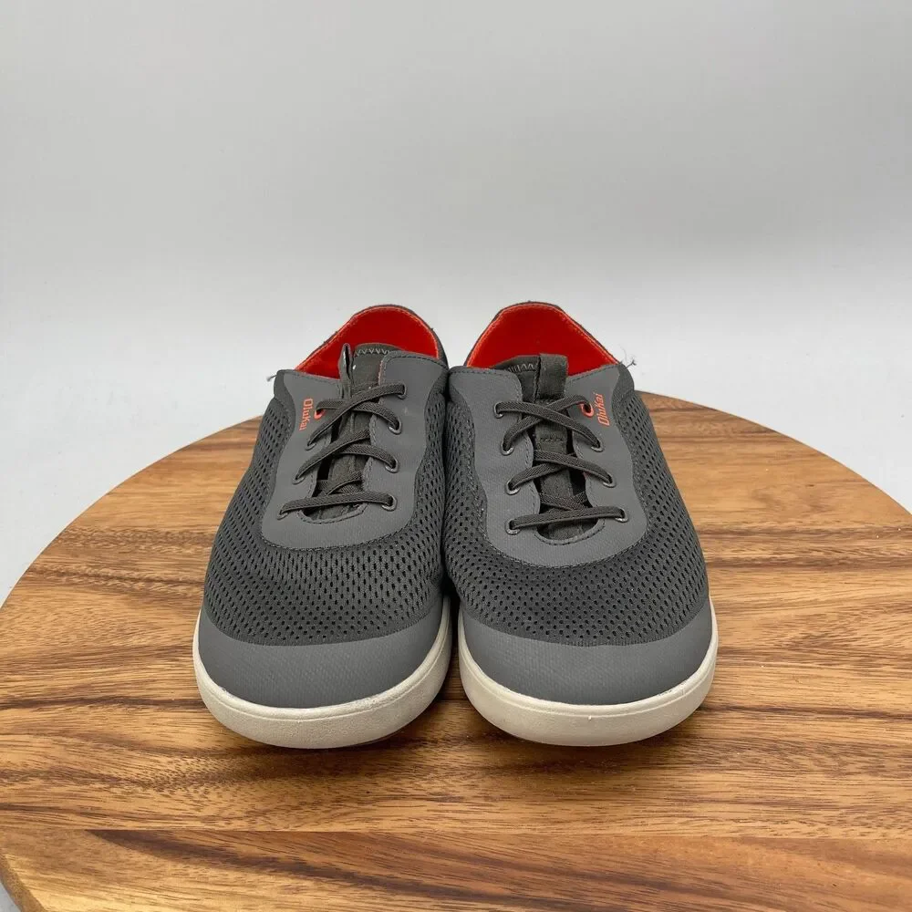OluKai Moku Pae Shoes Mens Size 9 Gray Casual Comfort Walking Boat Sneakers